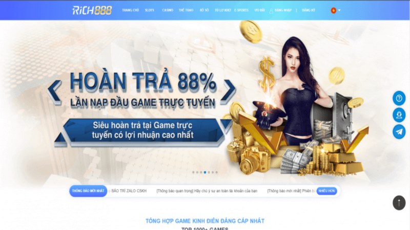 Khuyến mãi Rich888 - Tổng hợp các sự kiện ưu đãi hấp dẫn 1 Khuyến Mãi Rich888 Chào Đón Tân Binh Với Nhiều Sự Kiện Hot